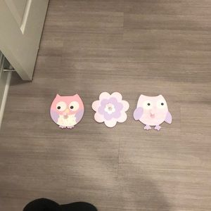 Owl Wall art with hooks